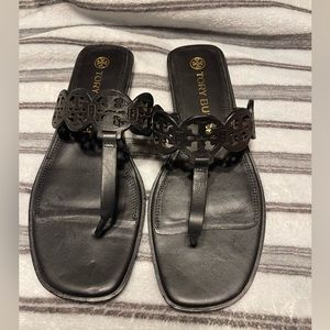 Tory Burch tiny Miller cut out wedge thong sandals